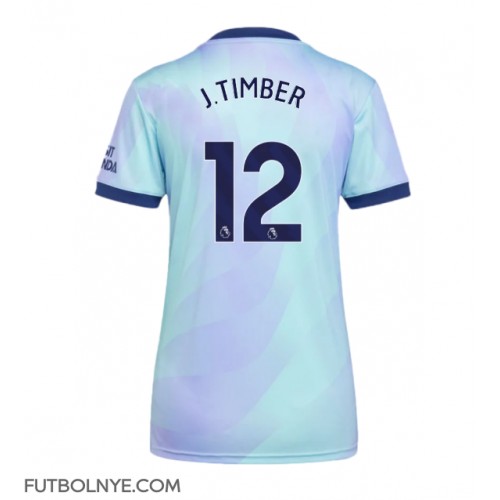 Camiseta Arsenal Jurrien Timber #12 Tercera Equipación para mujer 2024-25 manga corta